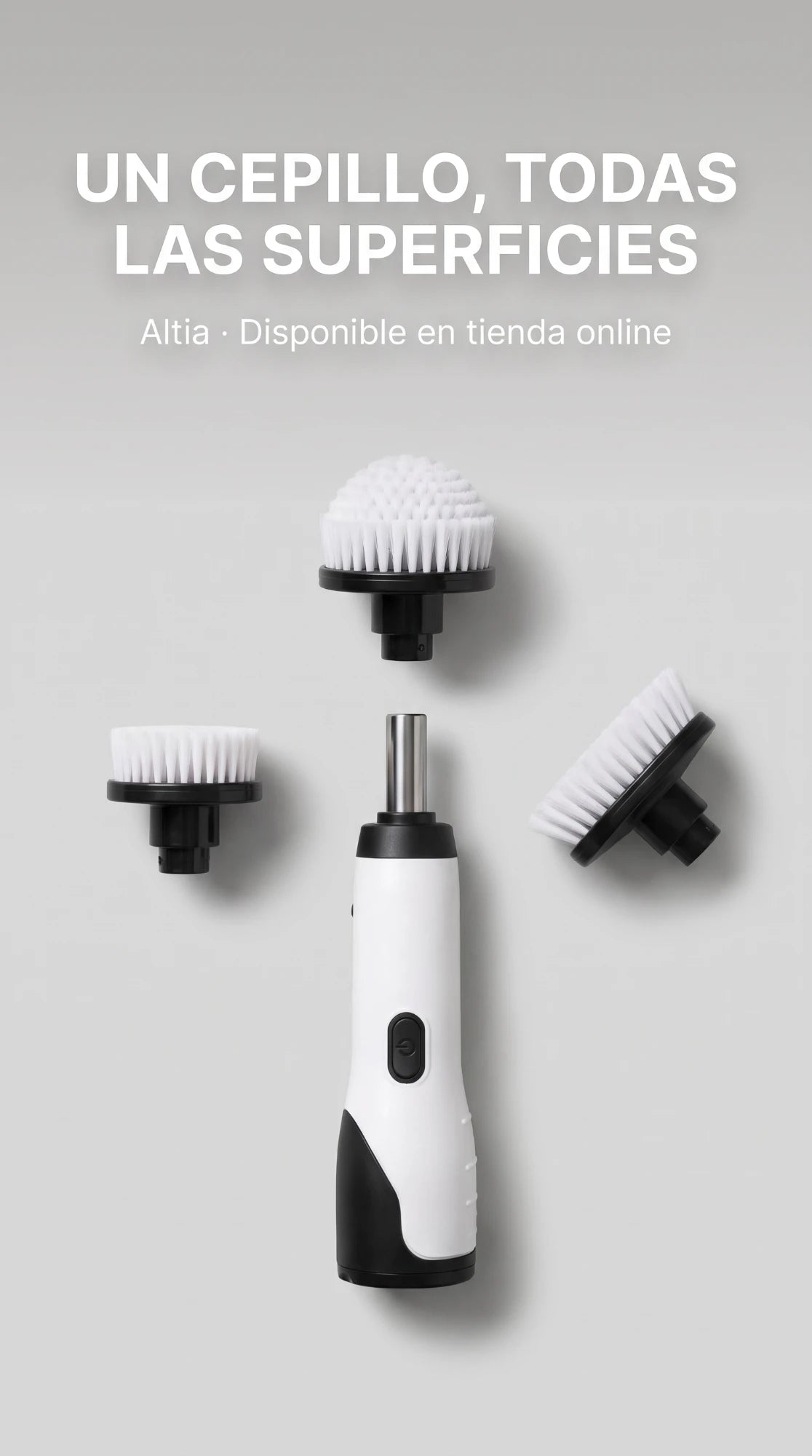 Anuncio QEVUNIA ALTIA: un cepillo, todas las superficies