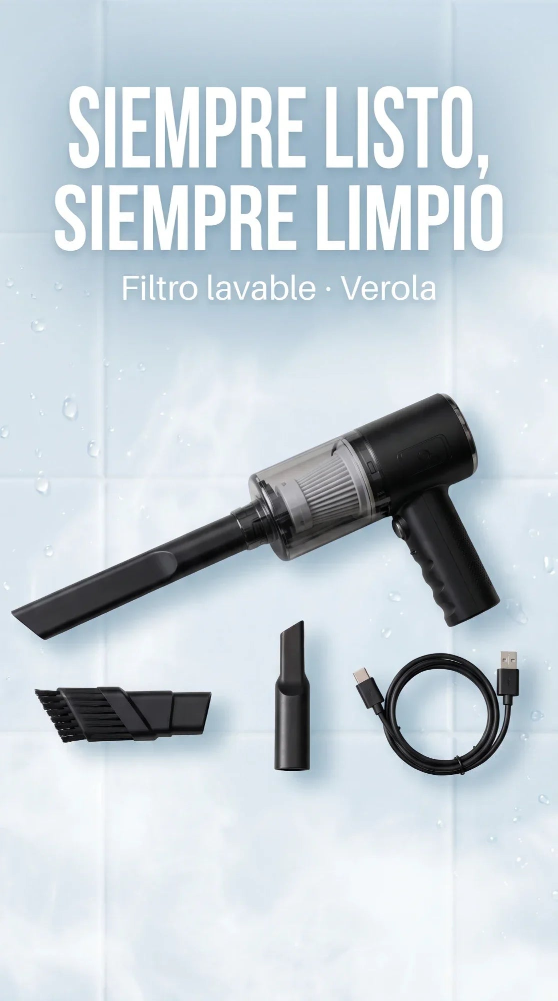 Anuncio QEVUNIA VELORA: siempre listo, siempre limpio